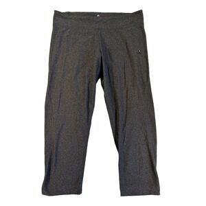 Adidas Climalite Women's Med Capri Leggings Gray Cropped Workout Pants Active